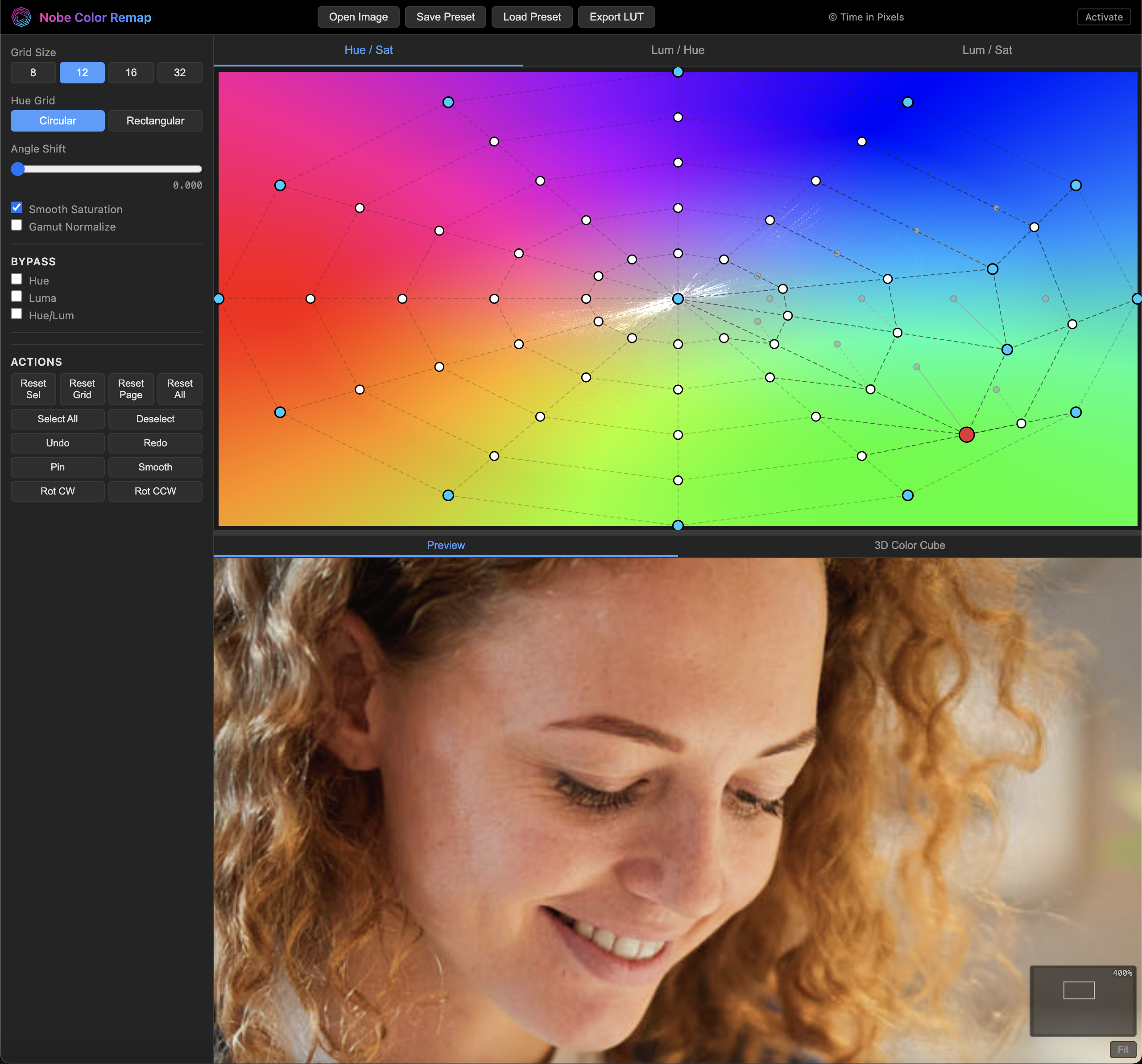 Zoomed preview with mini-map